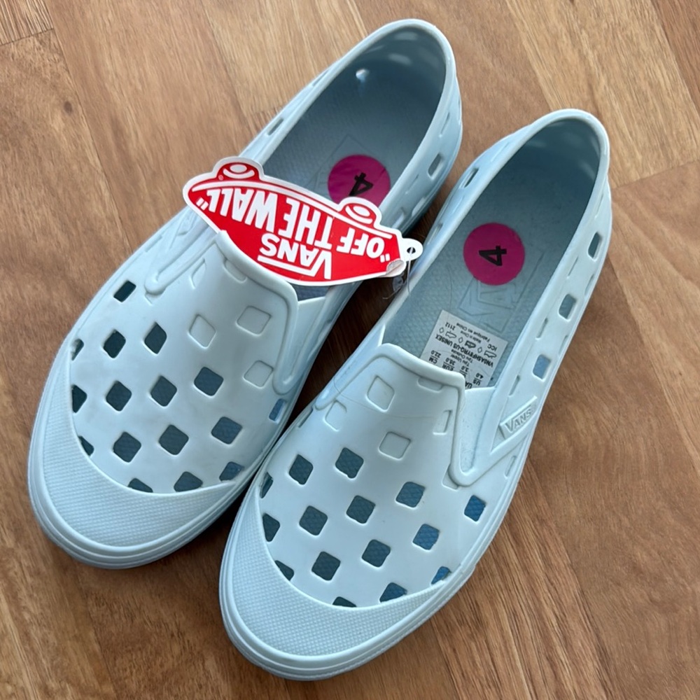 Vans Perforated Light Blue Slip-On Shoes